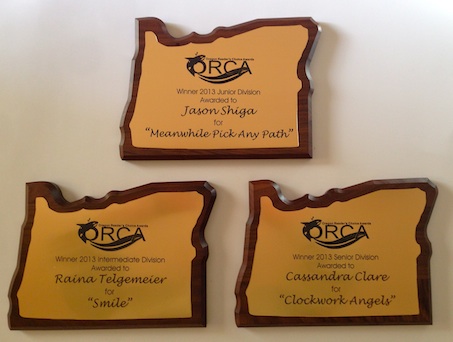 2013 ORCA winners the 3 plaques