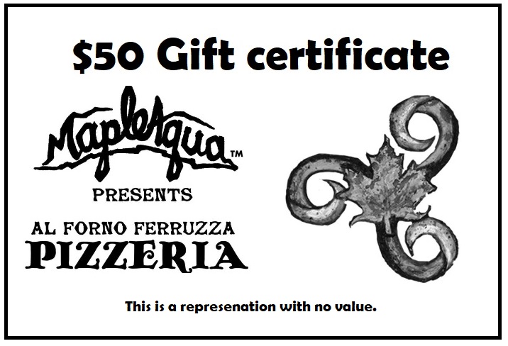 $50 gift certificate for Al Forno Ferruzza Pizzeria