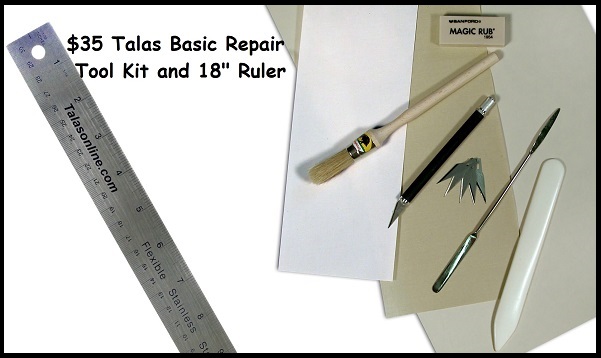 Talas Basic Repair Tool Kit and 18" metal ruler, $35 value